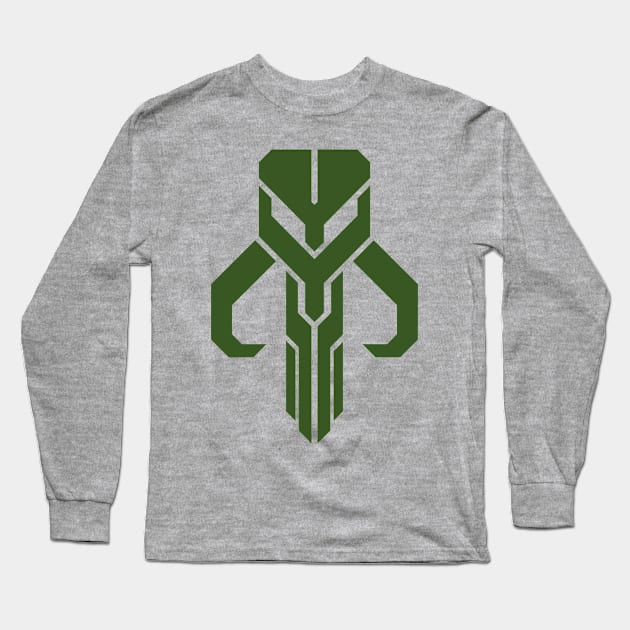 Mythosaur Geometric Emblem Green Long Sleeve T-Shirt by IORS